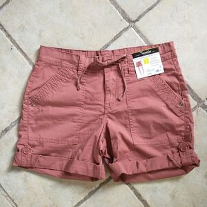 Union Bay Supplies Shorts Womens 4 Brown Light Weight Comfort Convertible New